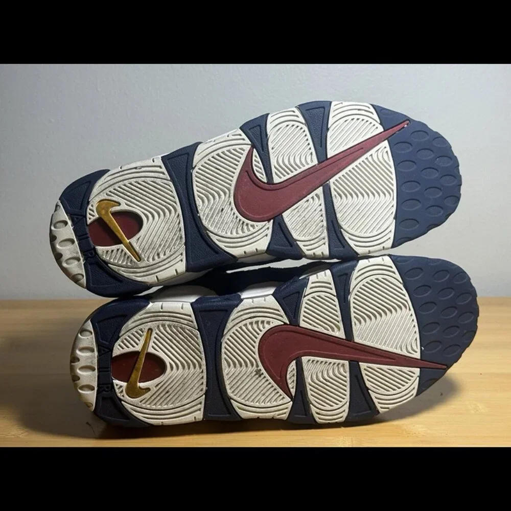 Size 12 - Nike Air More Money Nautical Redux‎ AR5396-400 Midnight Navy Men's